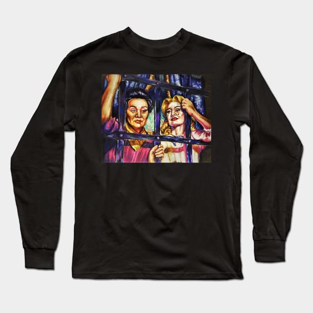 Feud with Susan Surandon and Jessica Lange Long Sleeve T-Shirt by xandra-homes